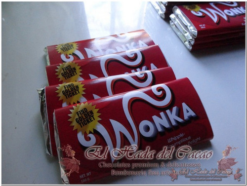 Imagen 6 de 10 de 20 Chocolate Wonka Personalizado Souvenir Cumpleaños Regalo