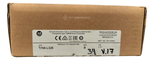 Allen-bradley 1769-l32e Compactlogix 750kb Enet Controller