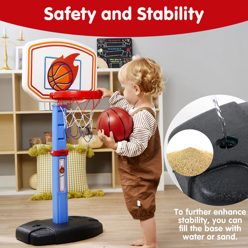 Set De Juego Arcade De Baloncesto Joyin Toddler Con 4 Pelota