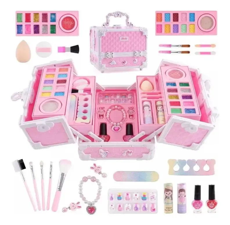 Juguetes de maquillaje realmente lavables para niños, set para niñas