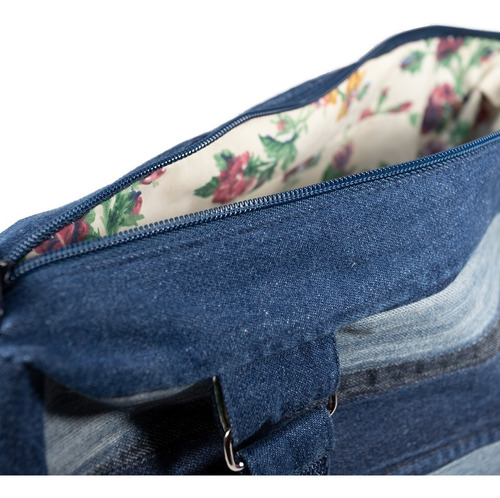 Bolso Tote De Mezclilla Reciclada Hecho A Mano