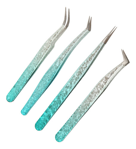 Pinzas Para Pestañas Postizas, 4 Unidades, Extensiones De Pe