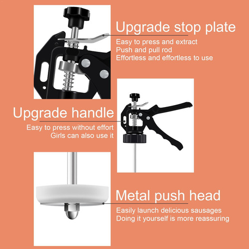 Máquina Manual Para Hacer Salchichas Tubos De Embudo Para Re
