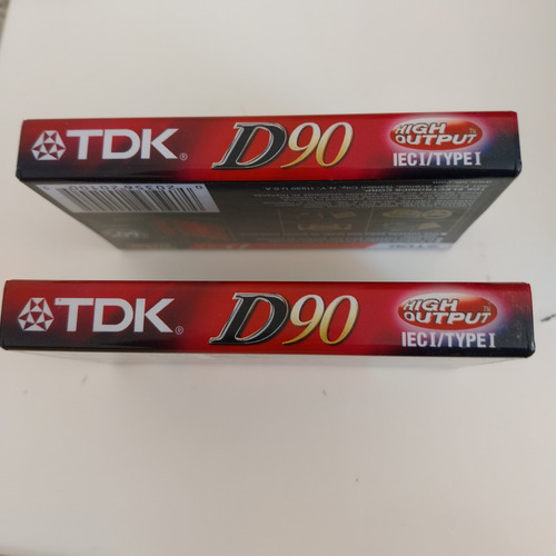 Cassette Virgen Tdk D90 X2 Unidades Transparente
