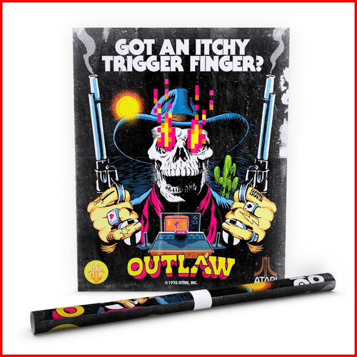 Poster Videojuego Retro Atari Outlaw 1978 - 48x60cm