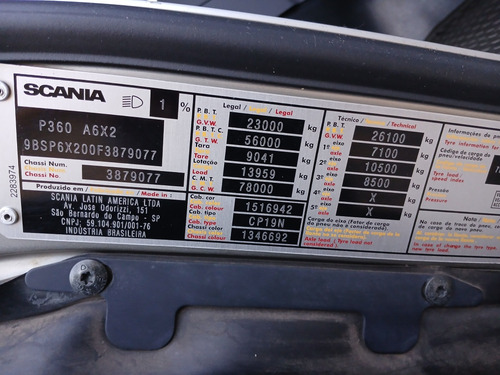 Scania P 360 6x2 Automatica Com Retarder