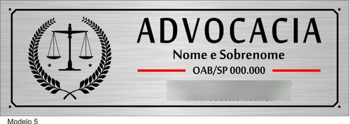 Placa Para Porta Advocacia/ Escritório/salas - Personalizada