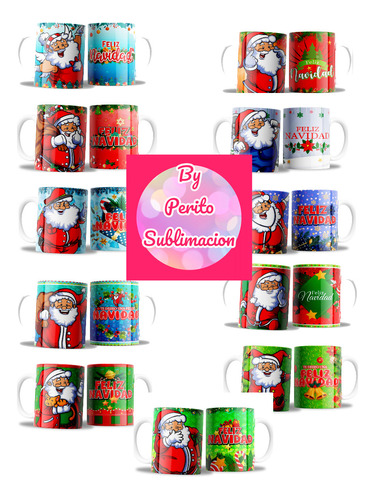 Pack Por 6 Tazas De Ceramica_ Papá Noel