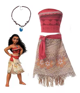 -2022 Disfraz De Moana Vestido De Halloween Para Meninas Com