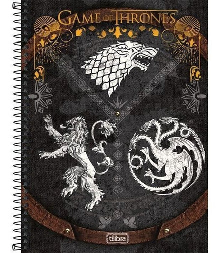 4 X Caderno Game Of Thrones C Dura Univ 1 Mat 96 F Top