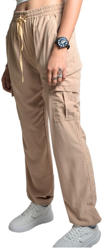 Pantalón Cargo Dama Con Puño