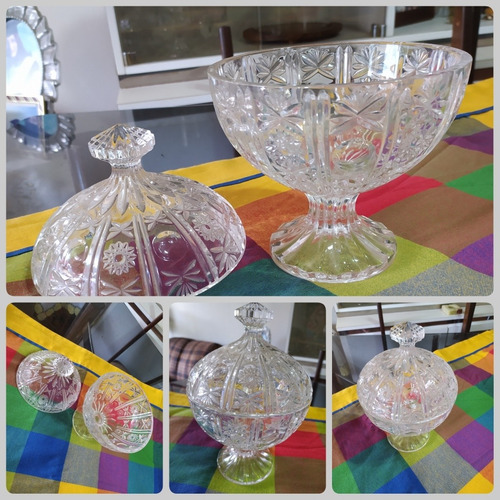 Imagen 4 de 7 de Bombonera Con Tapa De Cristal De Bohemia. Bellísima! Única!
