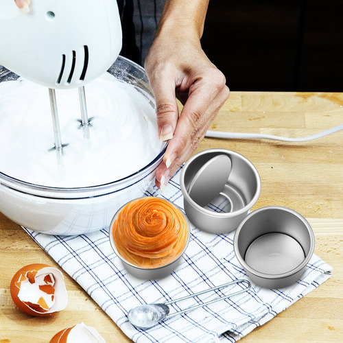 Moldes Para Tartas Pequeños, Antiadherentes, 4 Unidades, Con