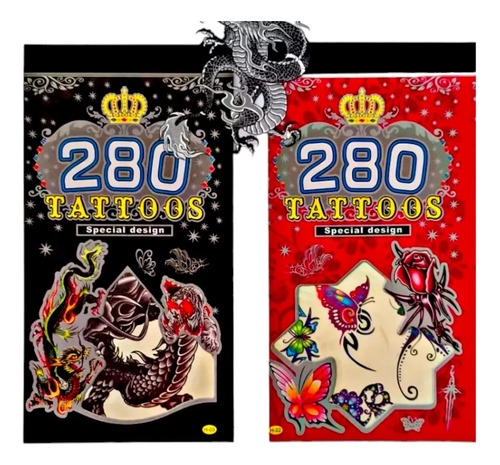 280 Tattoos Tatuaje Temporal Di - Unidad a $498