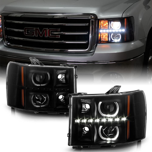 Para Gmc Sierra Smd Led Halo Proyector Faro Delantero Lado