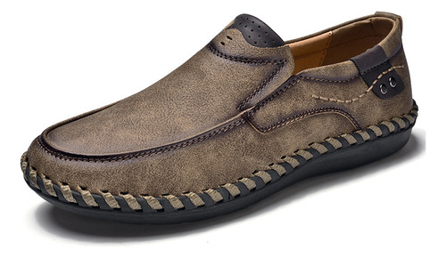 Zapatos Casuales De Hombre Con Suela Blanda Cosidos A Manopa