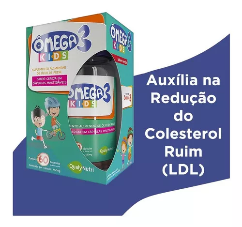 Mega 3 Kids Óleo Peixe 60 Cápsulas Mastigáveis Cereja