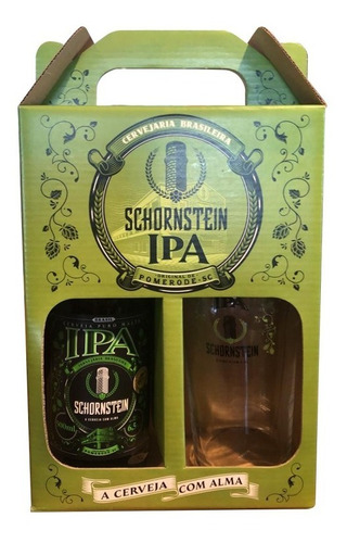 Kit Presente Cerveja Ipa Schornstein 500ml + Copo Pint 473