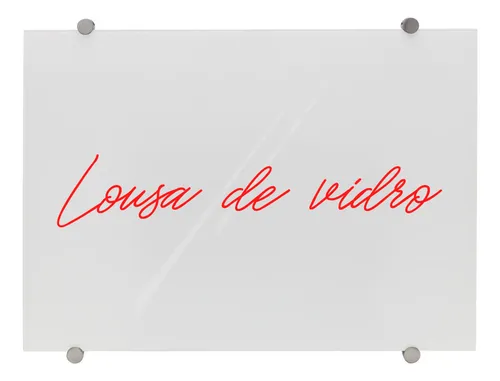 comprar Lousa De Vidro Quadro Branco 80cm X 50cm Com Suporte
