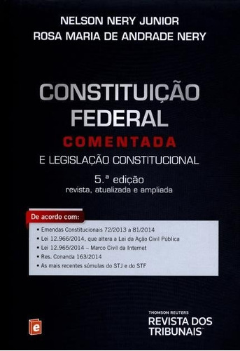 Constituição Federal Comentada Nelson Nery Junior 5ª Edição