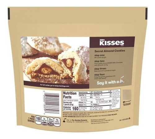 Hershey's Kisses Chocolate Con Leche Con Almendras 453gr