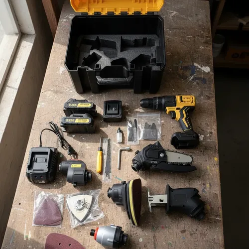 Kit Multi Ferramenta Elétrica 8x1 Parafusa Corta Lixa Serra