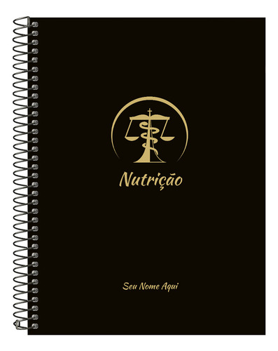 Caderno Universitário Personalizado Profissões Gold 15 Mat Cor Nutrição