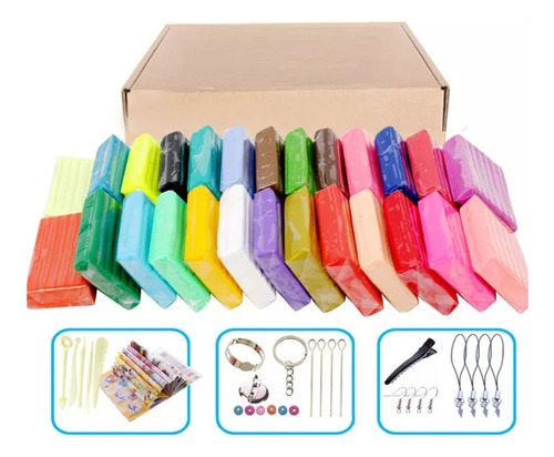 Conjunto De Plastilina, Argila Colorida, 24 Cores