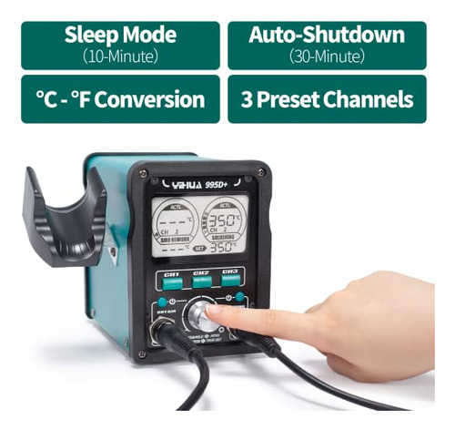 995d+ Evo Soldering Hot Air Station Kit 2-in-1 110w Sol...