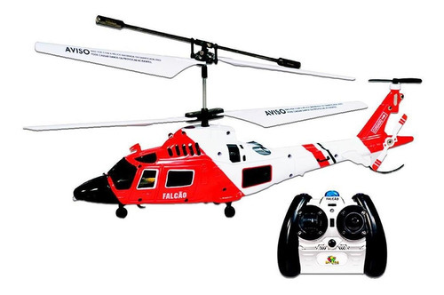 Helicóptero Controle Remoto Falcão 3 De Recarregável