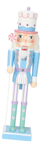 Adornos De Cascanueces De Madera, Figuritas De Azul 25cm
