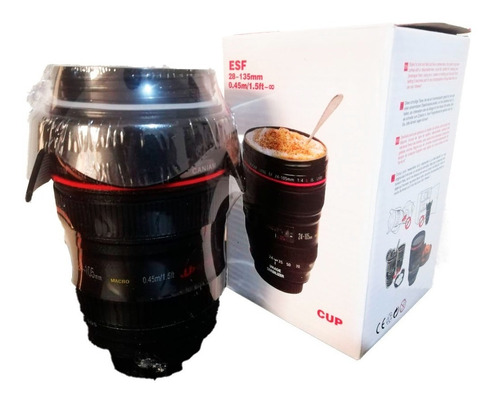 Termo Lente Camara Mug Taza Regalo Camara Fotografica Vaso