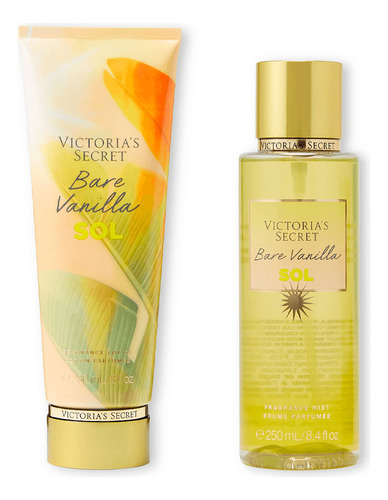 Victoria's Secret Set Crema Y Body Mist Bare Vanilla  Sol