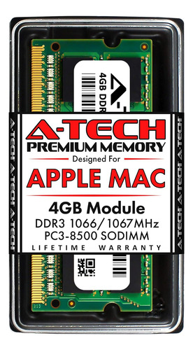 A-tech 4gb Pc3-8500 Ddr3 1066/1067 Mhz Ram Para Macbook, ...