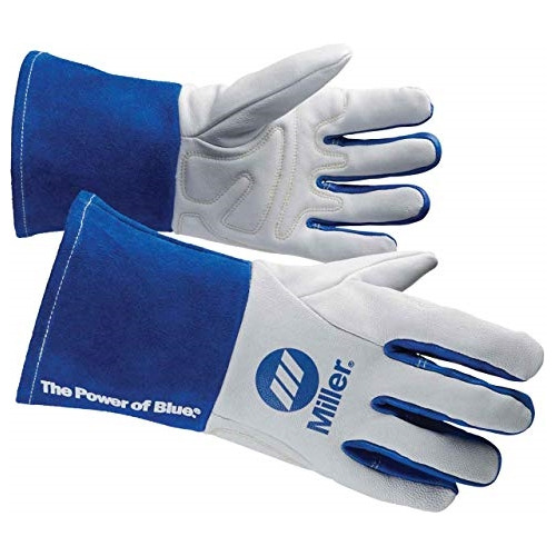 Guantes De Soldadura, Tig, Color Blanco/azul