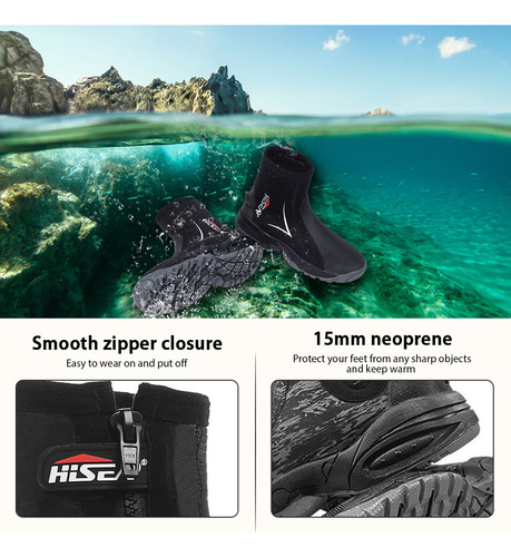 Botas De Buceo Para Hombre, Traje De Neopreno, Cierre