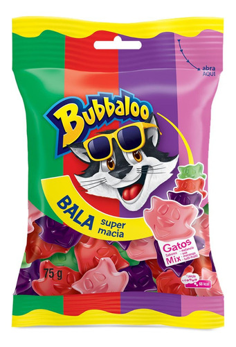 Bala Bubbaloo Sortidas 75g