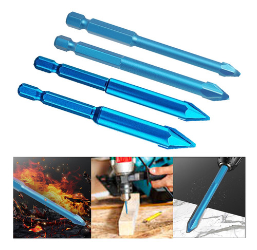 4 Uds. Brocas Para Azulejos, Perforaciones Excéntricas De