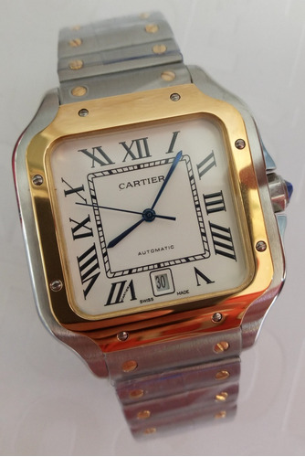 Reloj Cartiere Mod. Santos Caratula Blanca Oro Amarillo