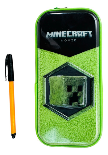 Lapicera, Colorera Minecraft Pelicula Creeper Ruz 1 Original Verde Peluche