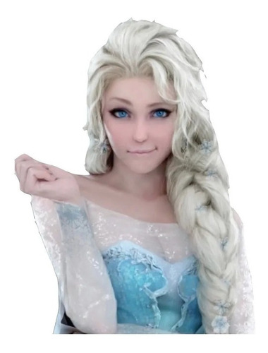 Party Store - Peluca Princesa Elsa  De Frozen - Cotillon -