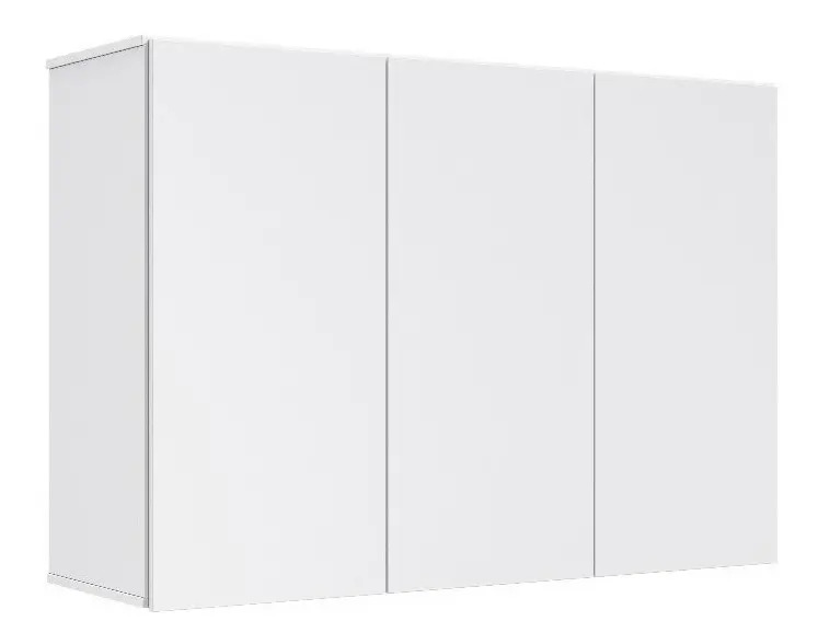 Armarinho 3 Portas Multiuso Para Roupas Calçados Suspenso Cor Branco