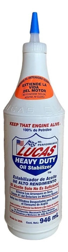 Aditivo Lucas Estabilizador De Aceite Para Motor 946 Ml