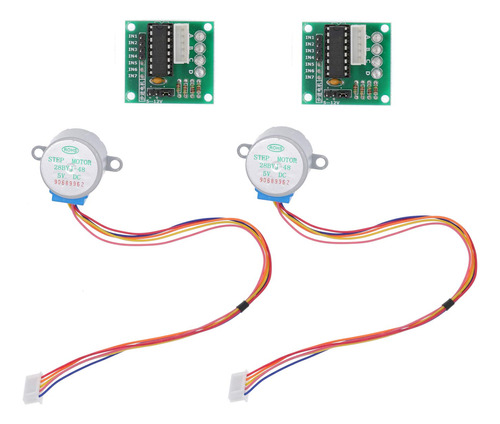 Paquete De 2 Motores Paso A Paso De 5 V Cc 28byj-48 Con Plac