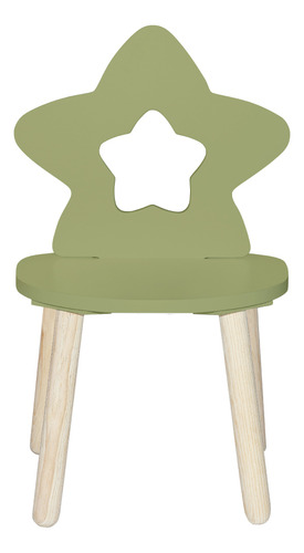 Silla Para Niños Y Niñas Con Forma De Estrella - 7 Acabados Color Verde