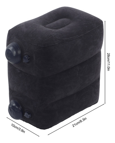 La Almohada De Reposapiés Inflable Azul Oscuro Promueve La S