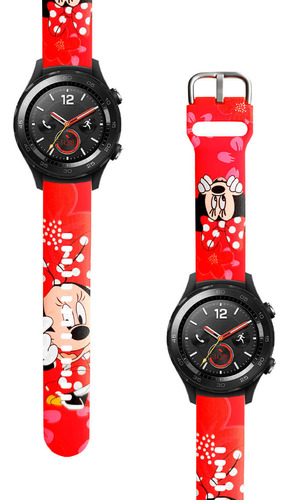 Correa Compatible Con Huawei Watch 2 Minnie Mouse Red