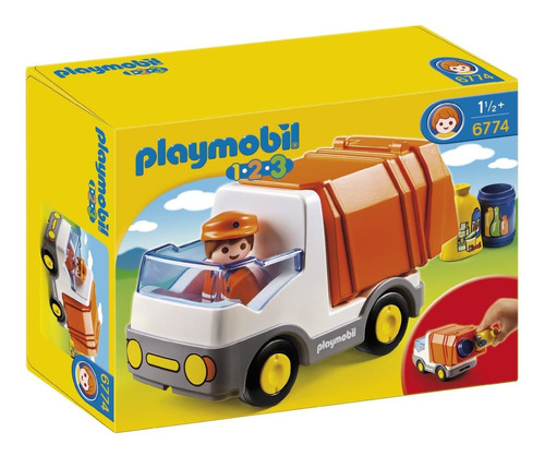 Playmobil 1.2.3 Camion De Reciclaje Embalaje Estandar