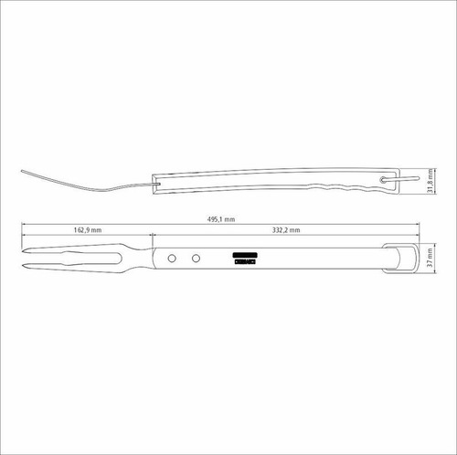 Tenedor Tramontina Parrillero Trinchante 45 Cm Acero Inox