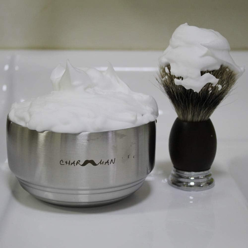 Jabón De Afeitar De Acero Inoxidable Y Recipiente De Crema C